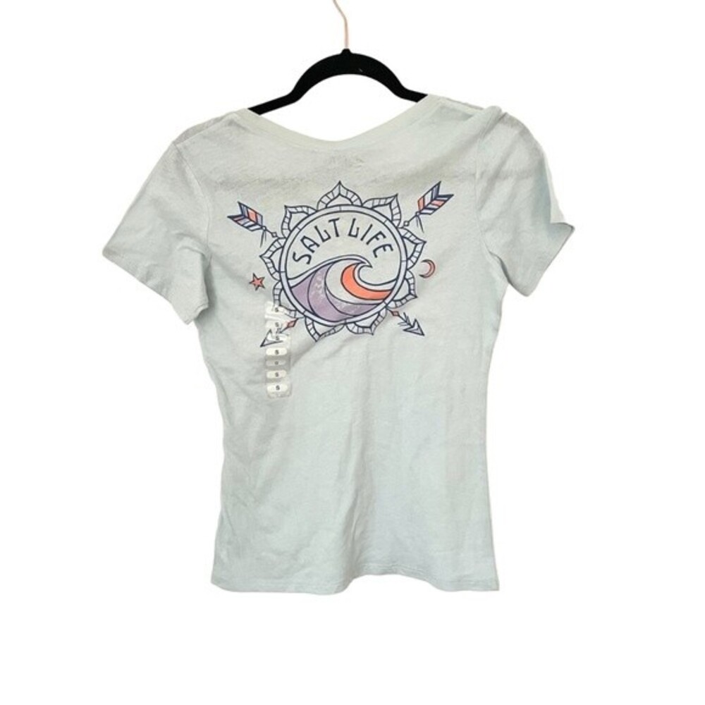 Salt life shirt womens light blue shirt sleeve new with tags size small